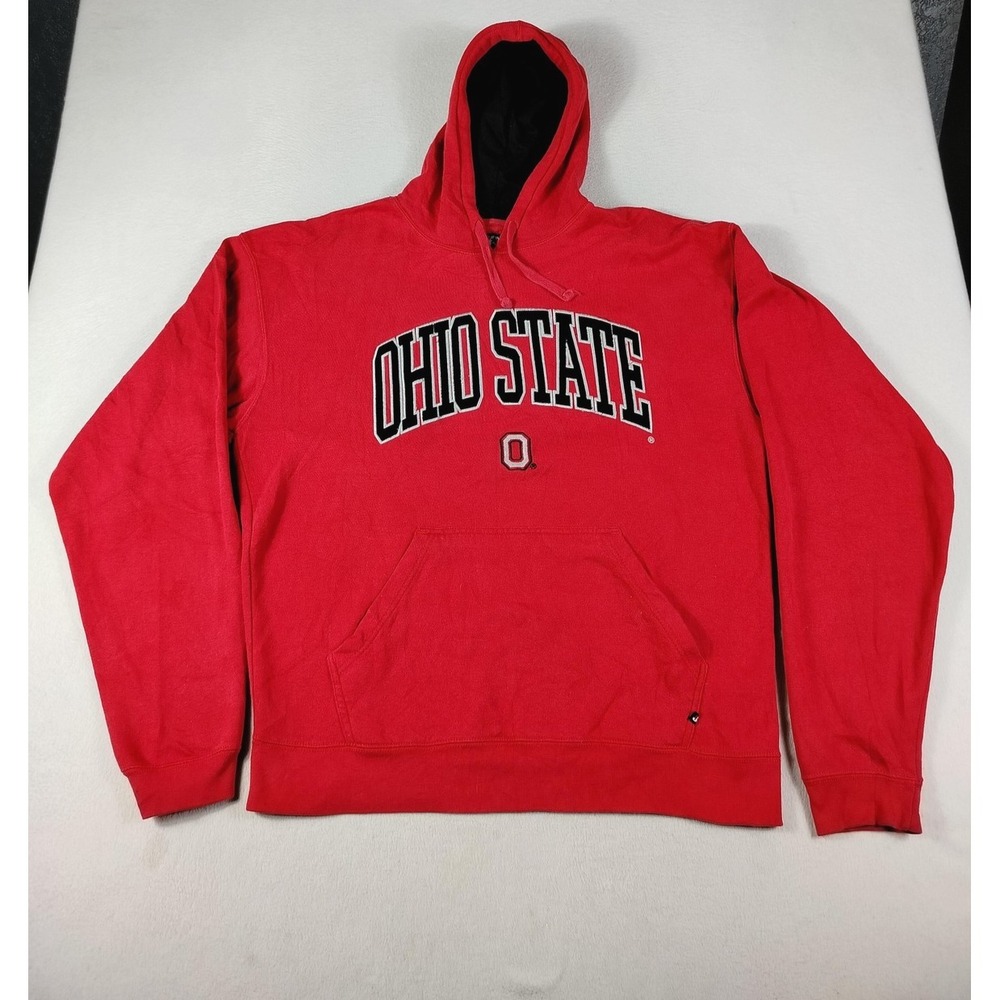 Vintage J America Ohio State‎ Buckeyes Hoodie Mens XL Red NCAA Football College